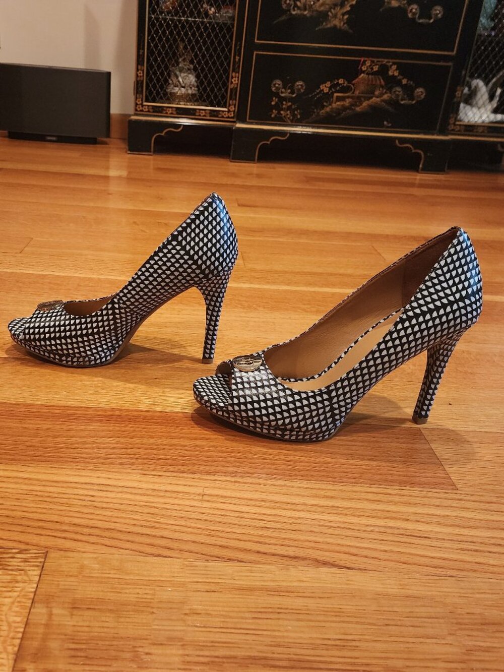 Unique Armani Peep toe pumps